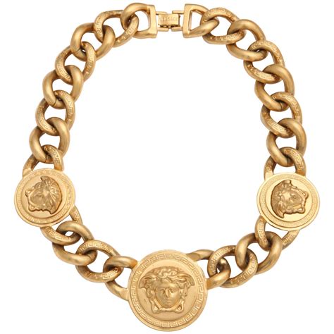 solid gold versace chain|versace gold chain and pendant.